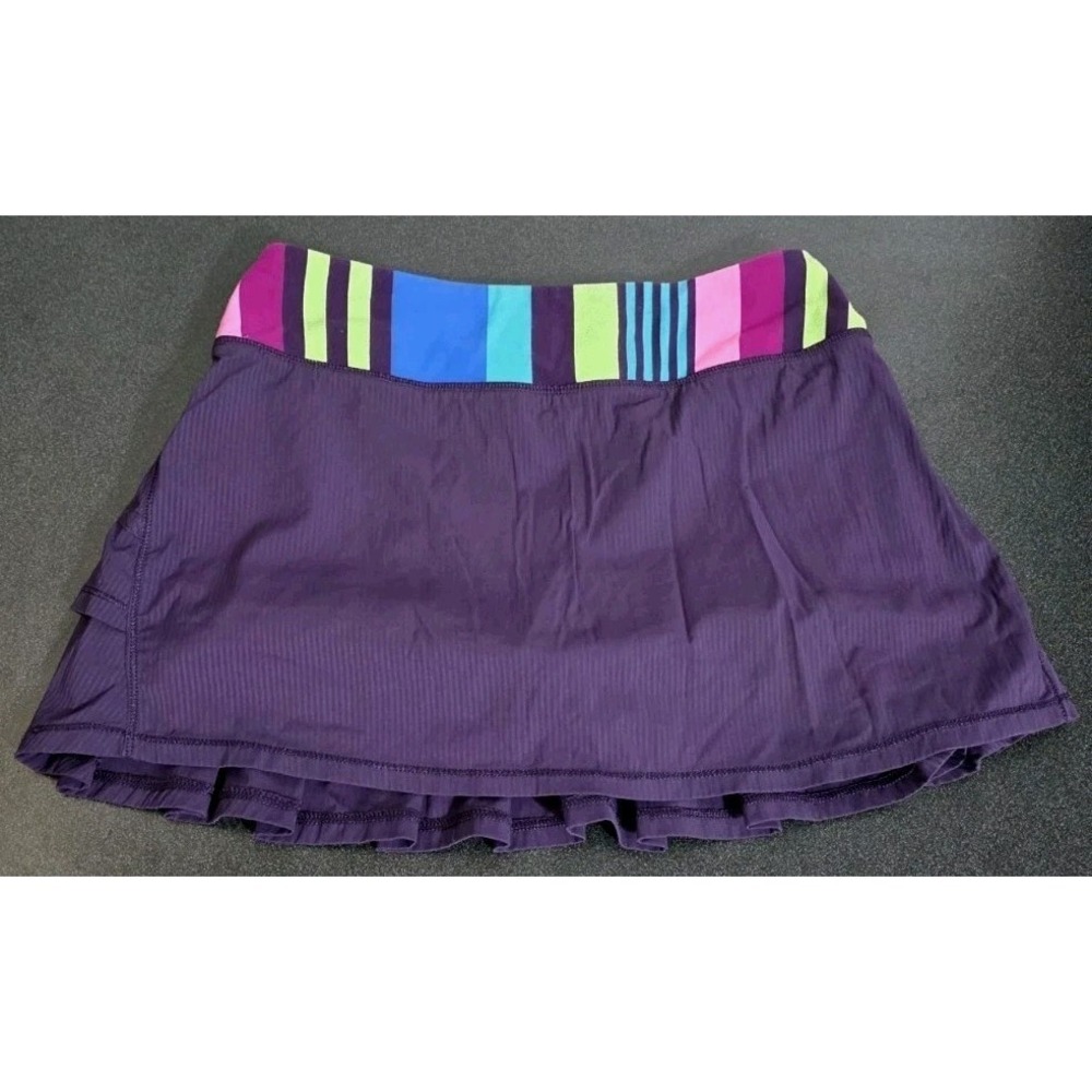 Ivivva By Lululemon Set the Pace Purple Skort Skirt Girls 14 Teen Activewear EUC